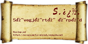 Sövegjártó Árpád névjegykártya